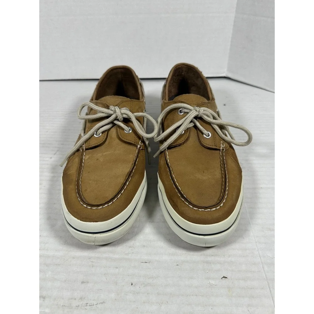 Sperry Top-Sider Mens 11M Tan Leather Boat Shoes Moc Toe Loafers 0884130 D3-CH17